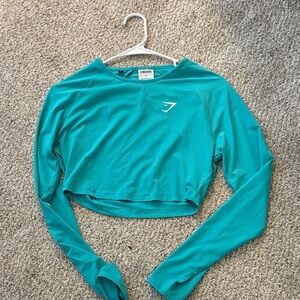 Gymshark Turquoise Long Sleeve Crop Top